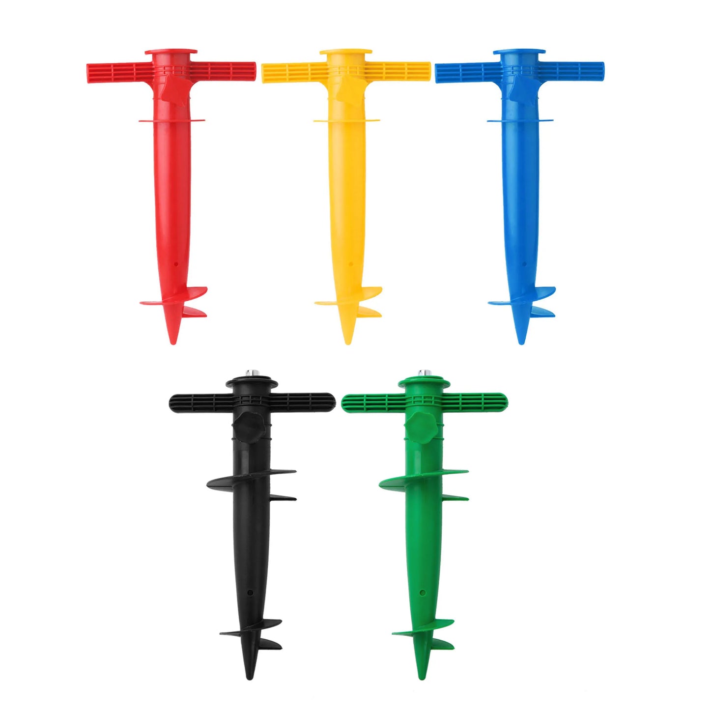 Outdoor Umbrella Base Adjustable Plastic Sun Beach Patio Umbrella Sand Ground Fixing Tools Anchor Stand Spike Auger Keep Holder