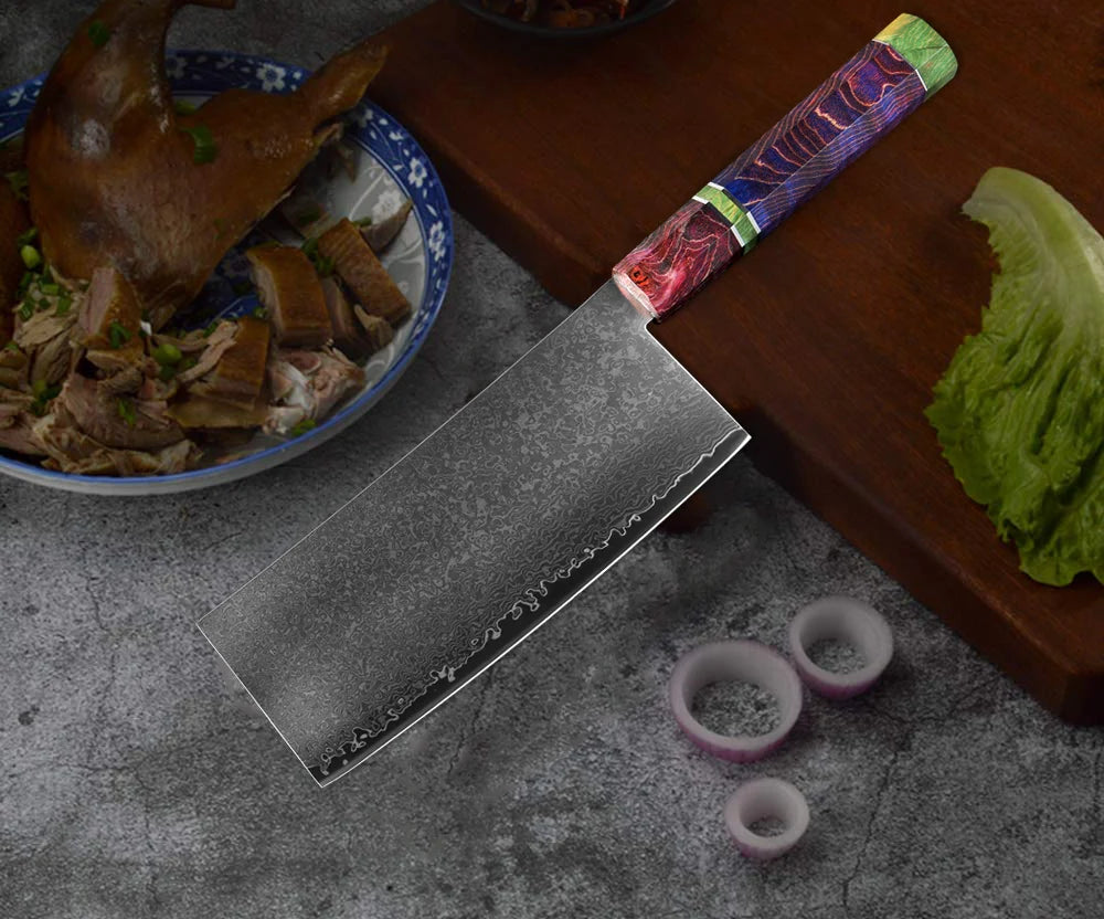 XITUO Kitchen Knife Damascus Steel 67 Layer Chinese Chef Knife Sharp Cleaver Peeling Vegetable Knife Home Hotel Cooking Knives