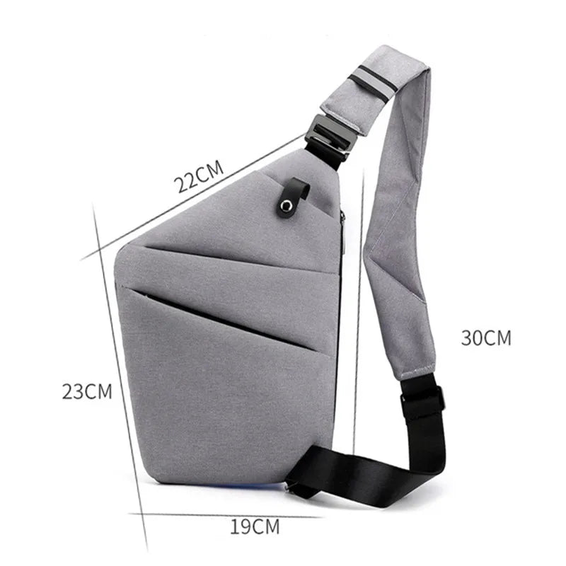 Fengdong men ultra thin anti-theft small chest bag mini cross body bags male one shoulder sling bag for travel boy sports bag