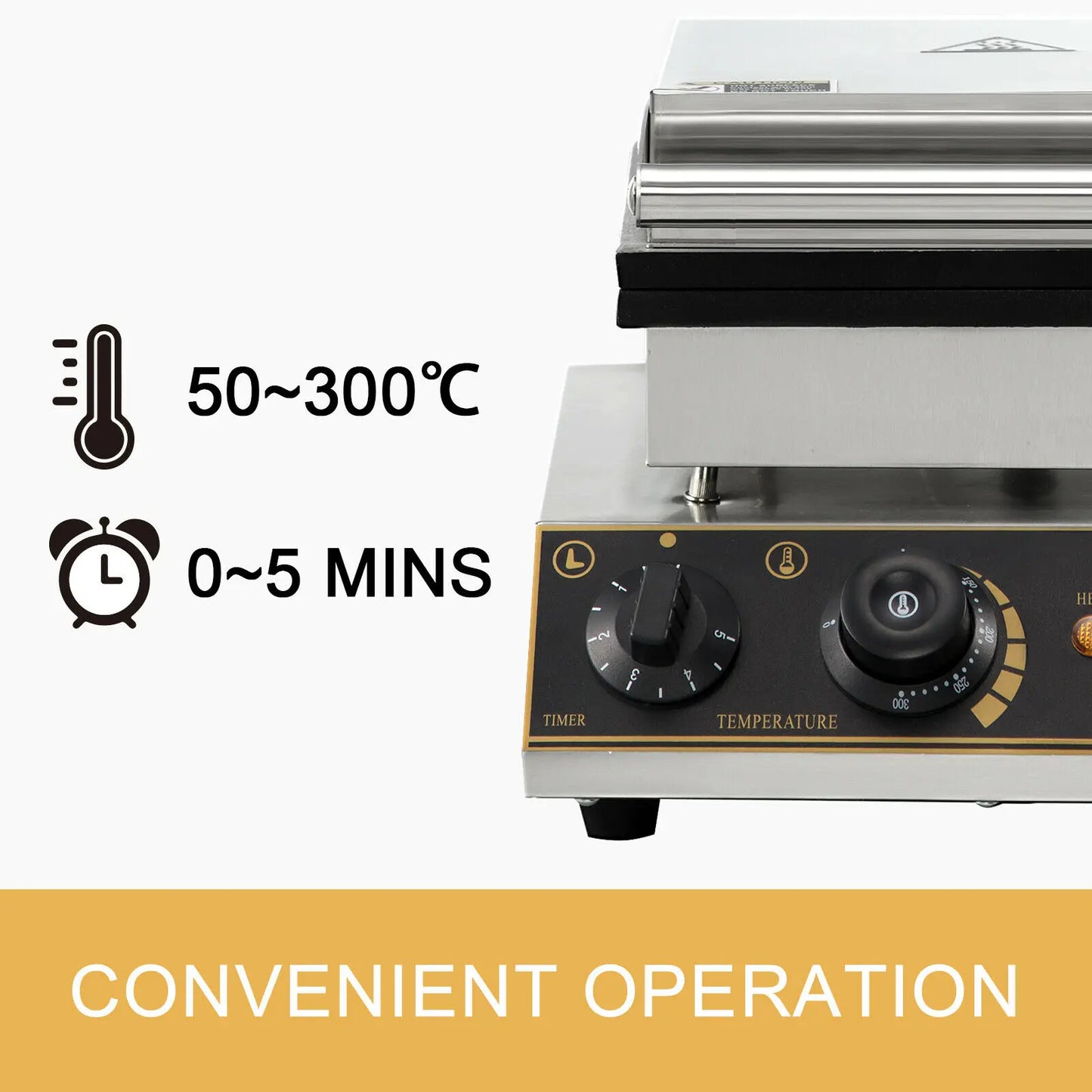 VEVOR-máquina eléctrica comercial para hacer gofres, aparato de cocina para el hogar, forma cuadrada y redonda, bandeja para hornear, tostadora, pastelero, Gaufriers de cocina