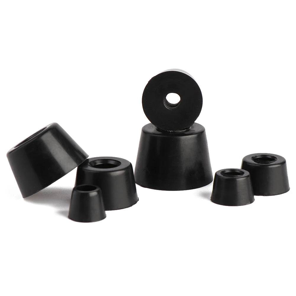 10pcs Anti Slip Furniture Legs Feet Black Speaker Cabinet Bed Table Box Conical Shock Pad Floor Protector Furniture Parts