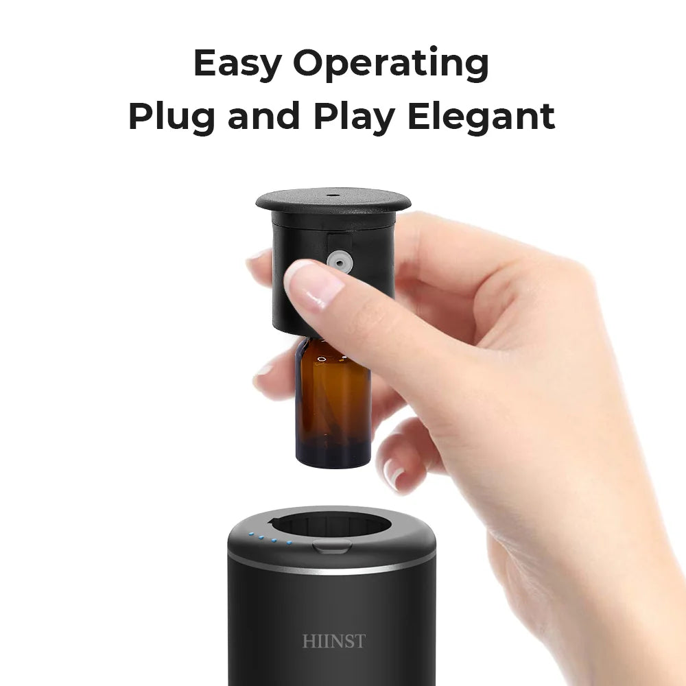 HIINST Luxury USB Rechargeable Aromatherapy Scent Car Air Freshener Machine Waterless Essential Oil Car Aroma Diffuser Product