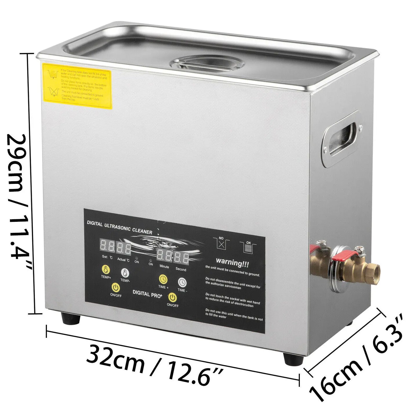 VEVOR 2L 3L 6L 10L 15L Ultrasonic Cleaner 40KHz Powerful Transducer Mini Portable Washing Machine Ultrasound Dishwasher Jewelry