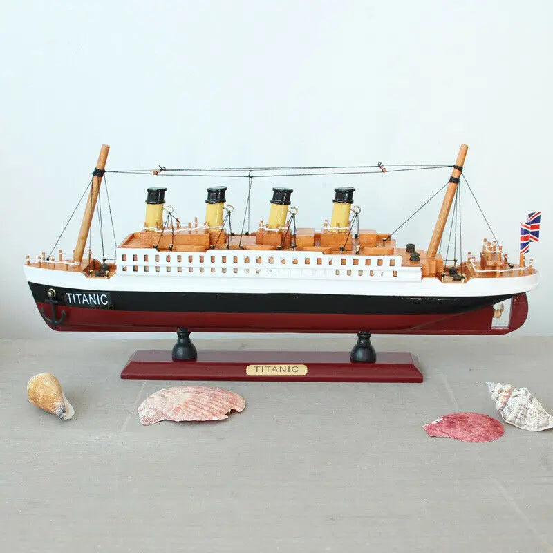 Modèle de bateau fini Titanic, voilier en bois, décoration de salon, Simulation de bateau de croisière, accessoires d'ameublement de maison