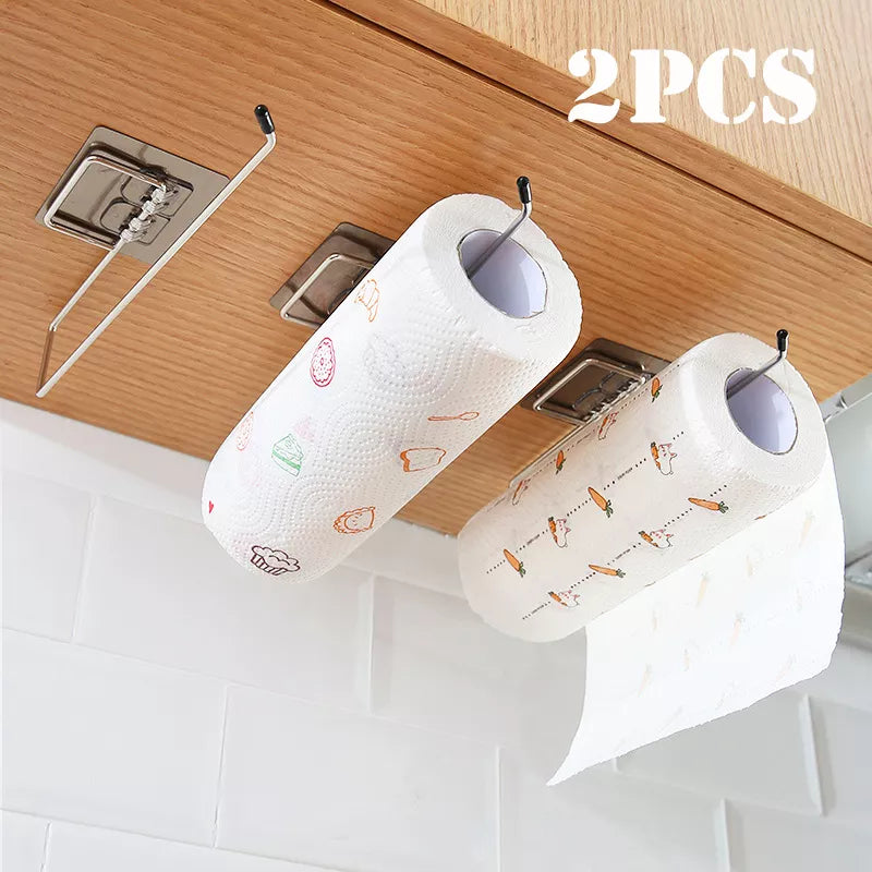 1/2 pièces Suspendus Porte-Papier Hygiénique Porte-Rouleau De Papier Salle De Bain Porte-Serviettes Support De Cuisine Support De Papier Supports De Rangement À Domicile