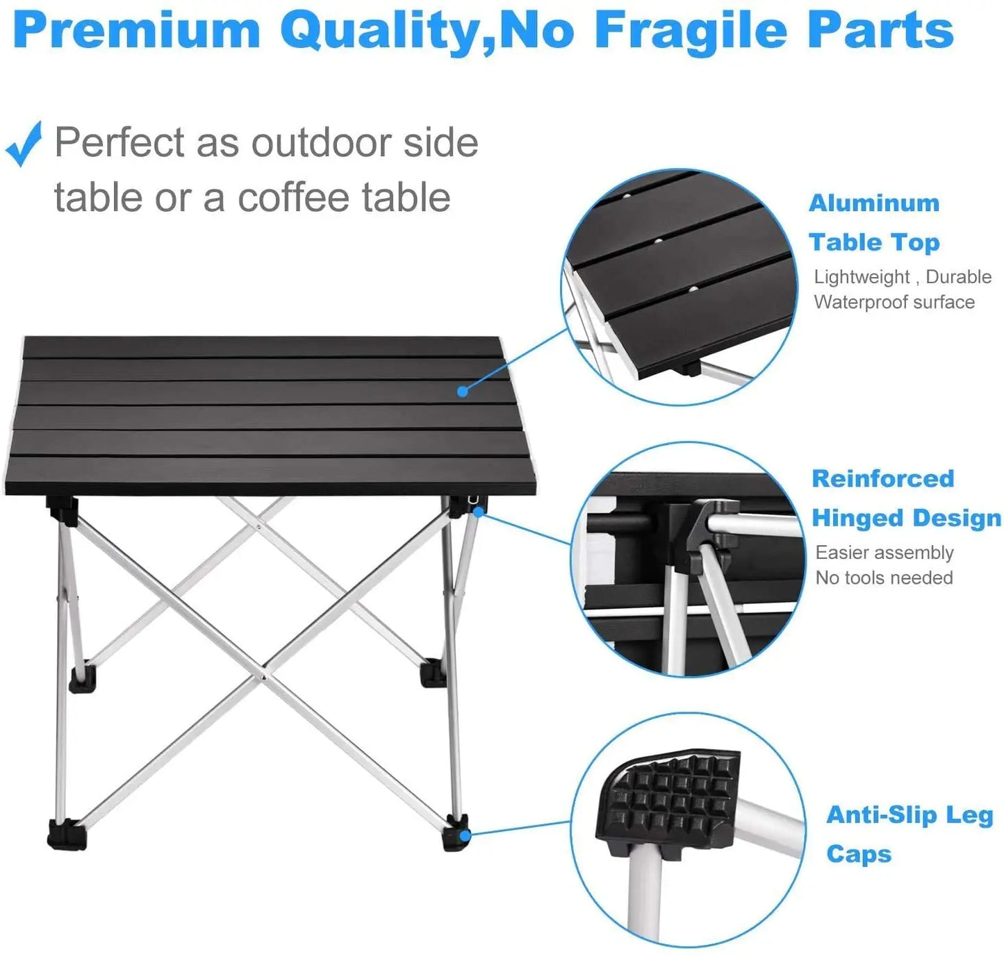 Mesa plegable portátil ultraligera para acampar, escritorio plegable para cena al aire libre, aleación de aluminio de alta resistencia para jardín, fiesta, Picnic, barbacoa