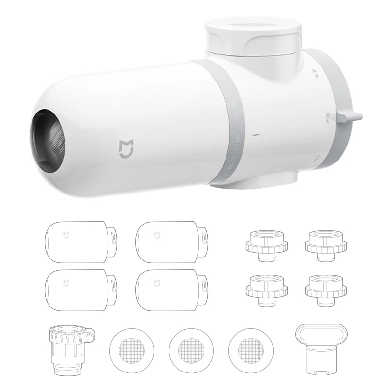 Purificador de agua del grifo XIAOMI MIJIA, grifo de cocina limpio, sistema de filtro de agua lavable para el hogar, boquilla de filtro de agua, eliminación de bacterias