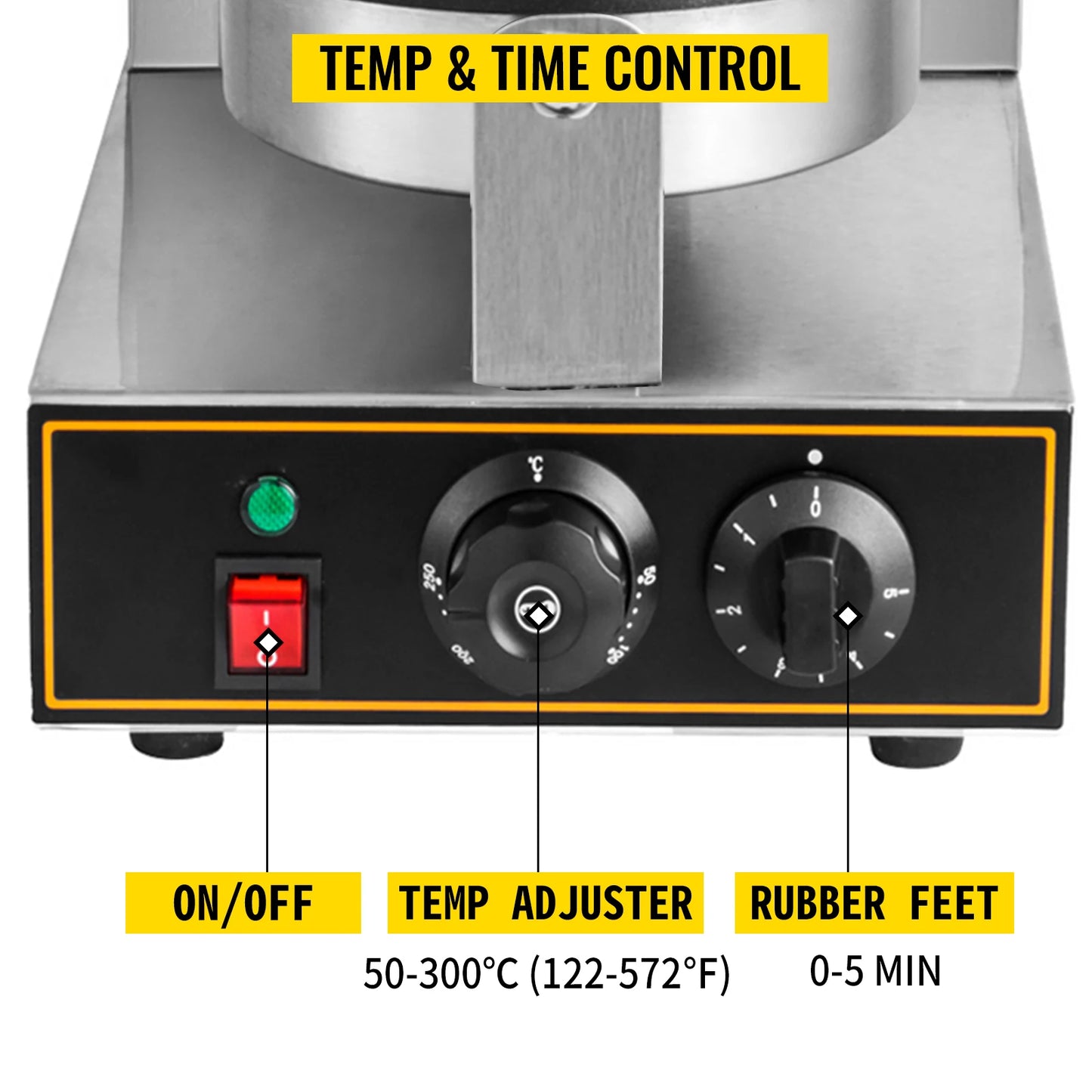 VEVOR Commercial électrique crème glacée gaufrier cône fabricant antiadhésif oeuf rouleau gaufre cônes bols fabricant gaufrier cône machine