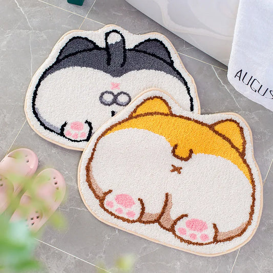 Alfombrillas de baño con dibujos de Corgi, felpudos para el suelo, felpudos para el hogar, baño, sala de estar, puerta de entrada, cocina, cama y pasillo