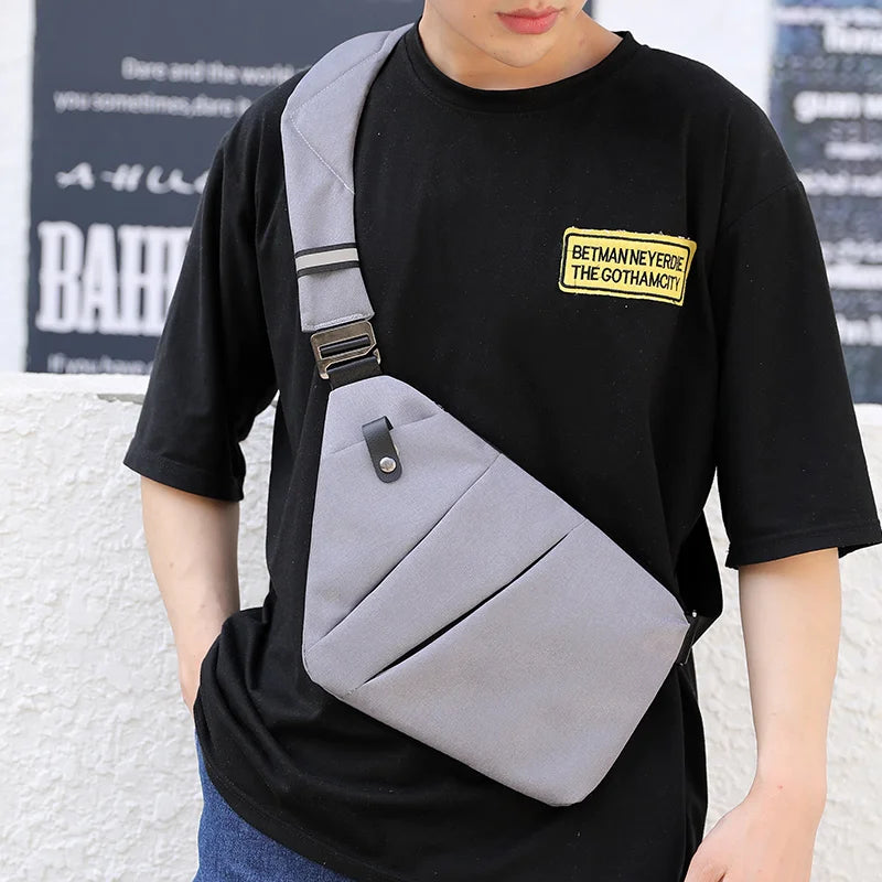 Fengdong-Bolso pequeño antirrobo ultrafino para hombre, minibolso cruzado para hombre, bandolera de hombro para viaje, bolsa deportiva para niño