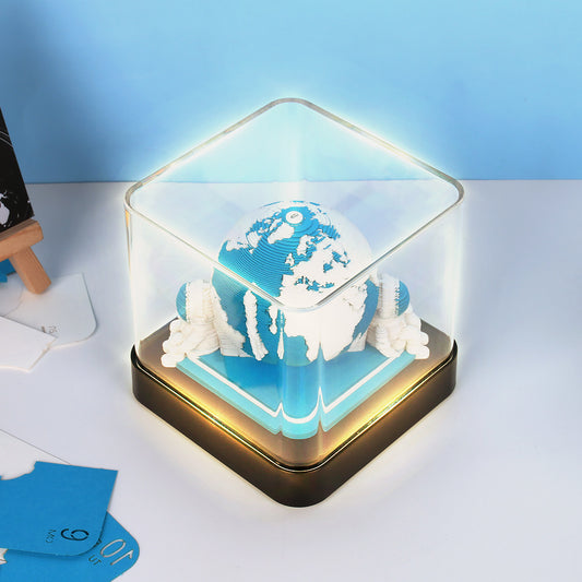 Earth Calendar Light Panoramic 3d Three-dimensional Creativity Paper Carving Desk Calendar Sticky Notes