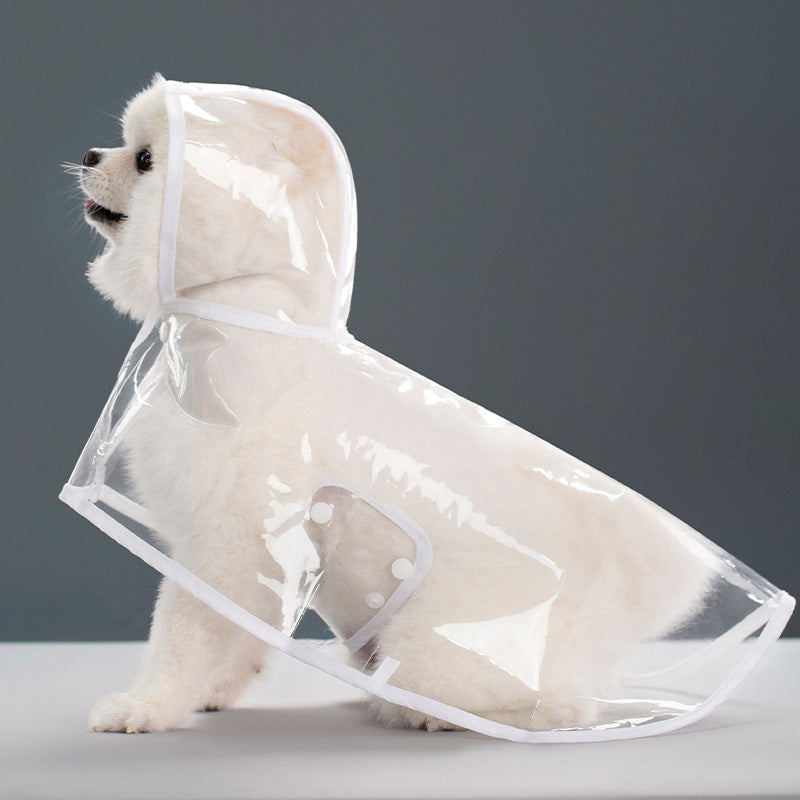 Suministros para mascotas Impermeable de plástico transparente para perros