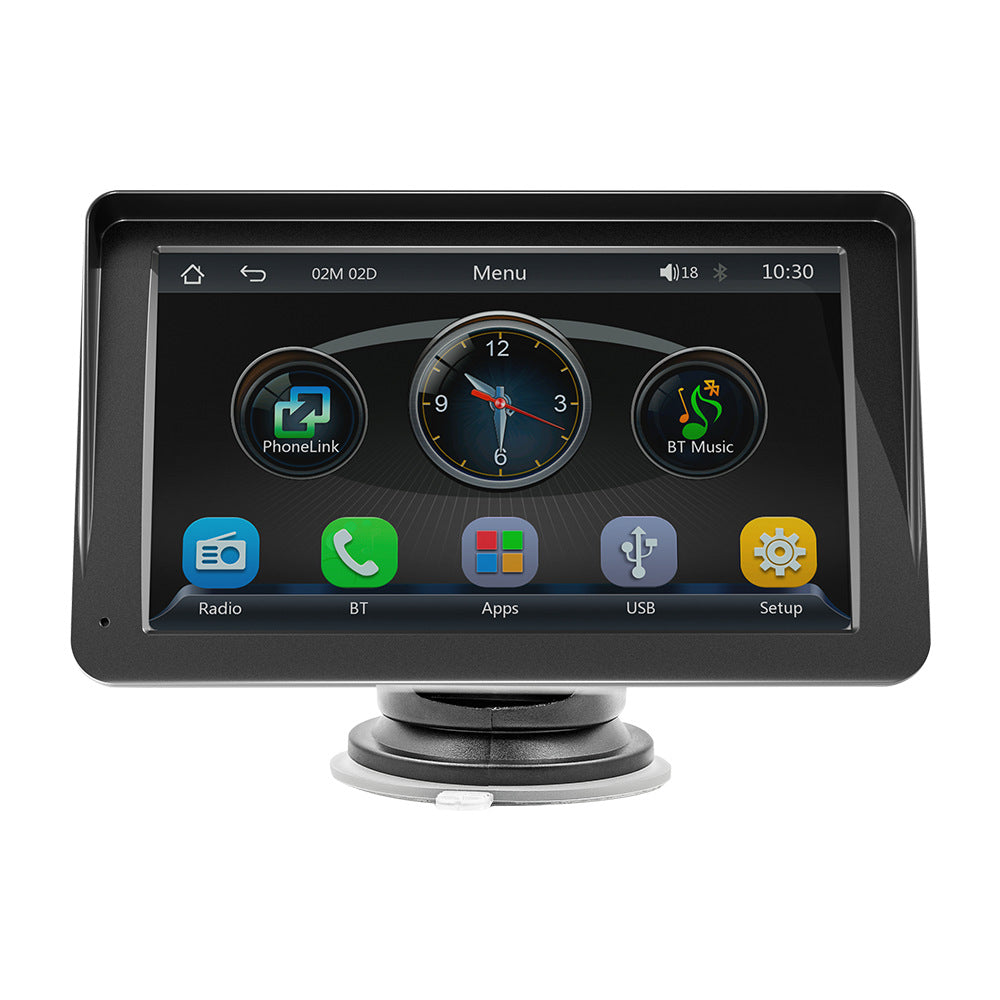 Lecteur MP5 Portable monté sur véhicule, Carplay sans fil, Bluetooth, Image inversée, Machine d'insertion de cartes multifonction