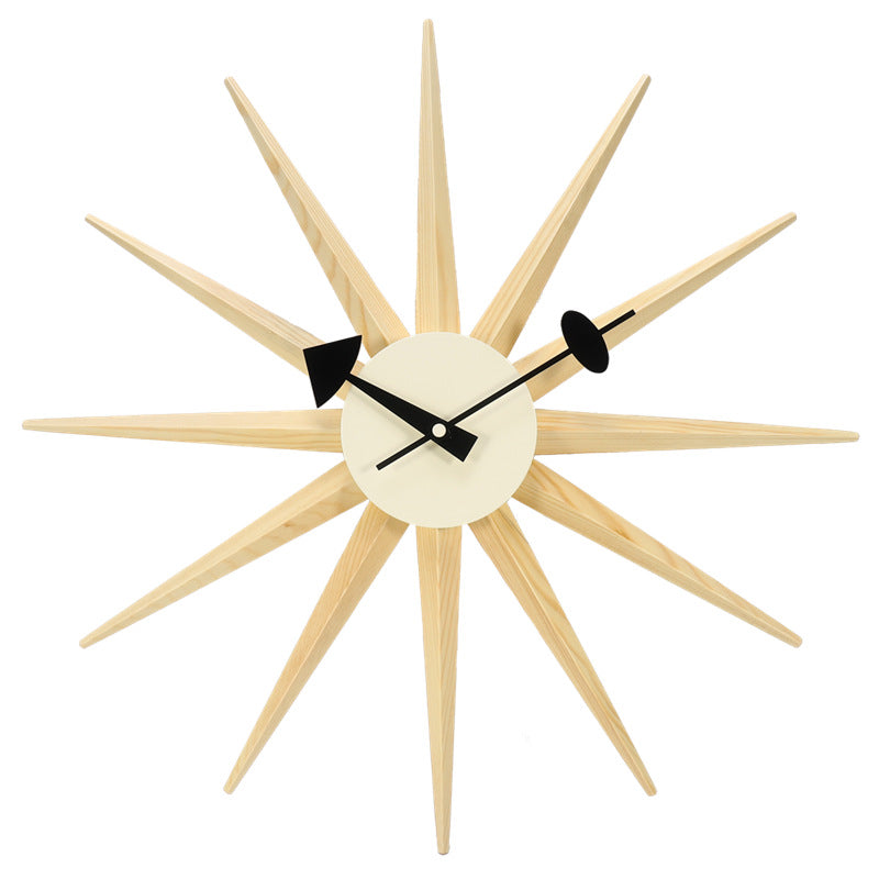 Reloj de pared creativo con luz solar.