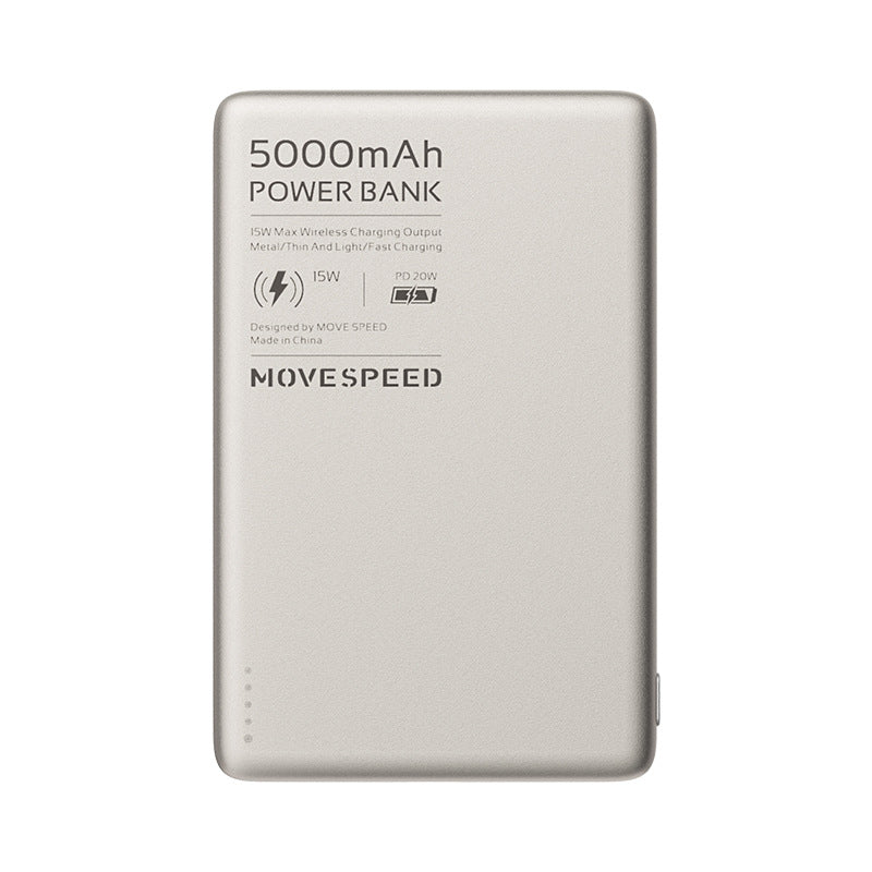 Power Bank Speed ​​5000 MA Ultra-mince Transparent