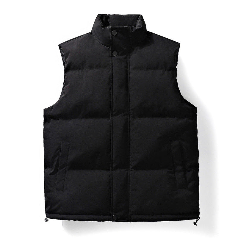 Col montant hommes coton vêtements gilet manteau épaissi