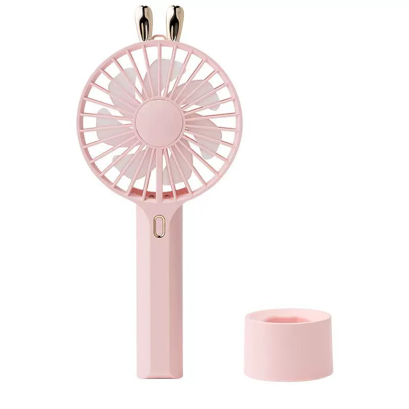 Nouveauté petit automne chien Lolo lapin Mini ventilateur dessin animé extérieur Portable poche charge ventilateur de bureau