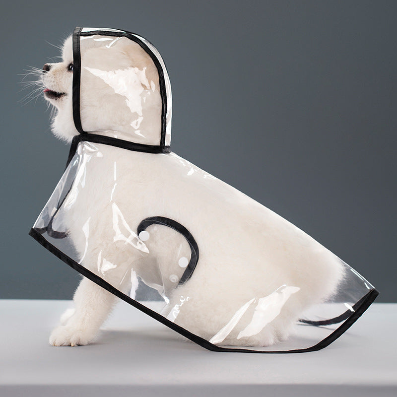 Suministros para mascotas Impermeable de plástico transparente para perros