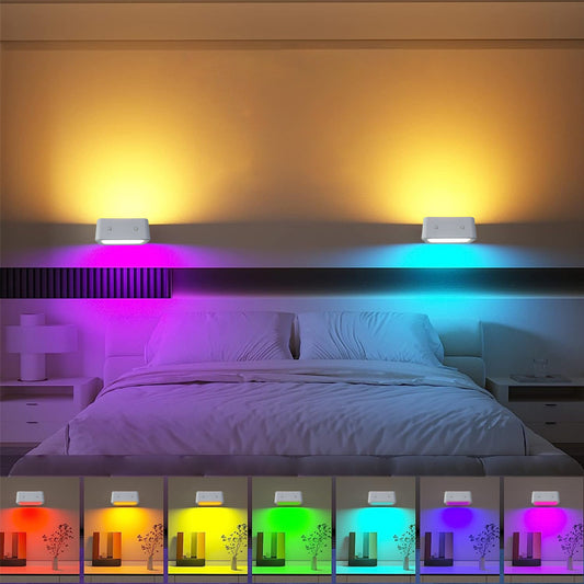 Double-sided Luminous USB Rechargeable Touch Adjustable Light Bedside Lamp