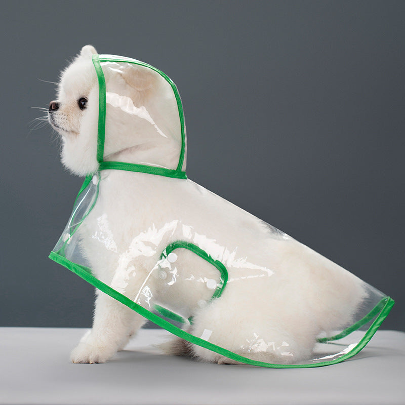 Suministros para mascotas Impermeable de plástico transparente para perros