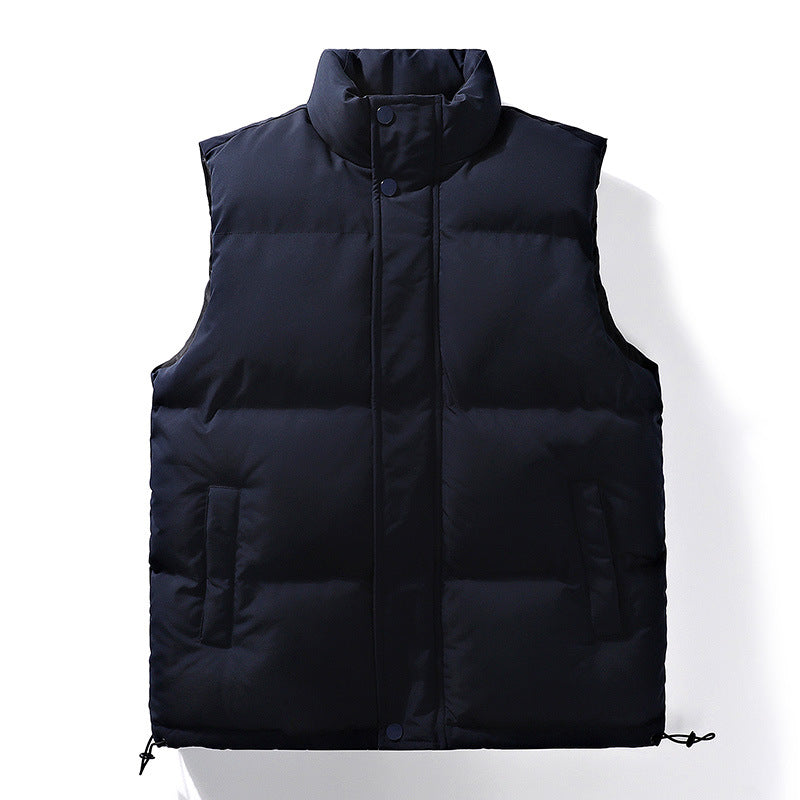 Stand Collar Men's Cotton Clothes Vest Coat Thickened