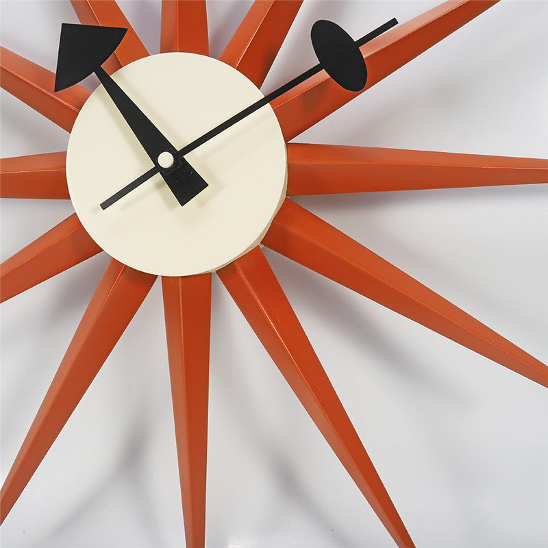 Reloj de pared creativo con luz solar.