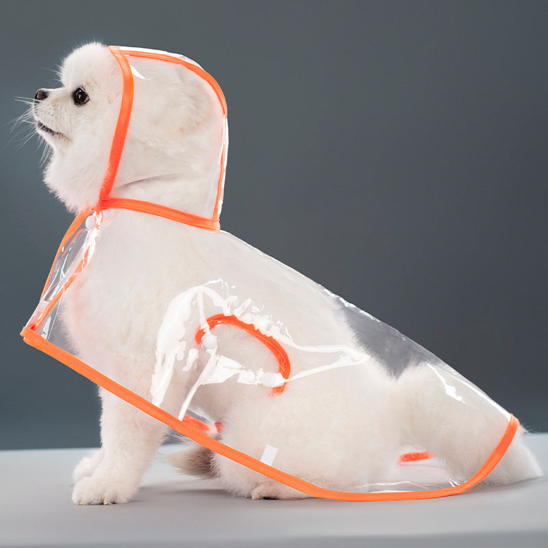 Suministros para mascotas Impermeable de plástico transparente para perros