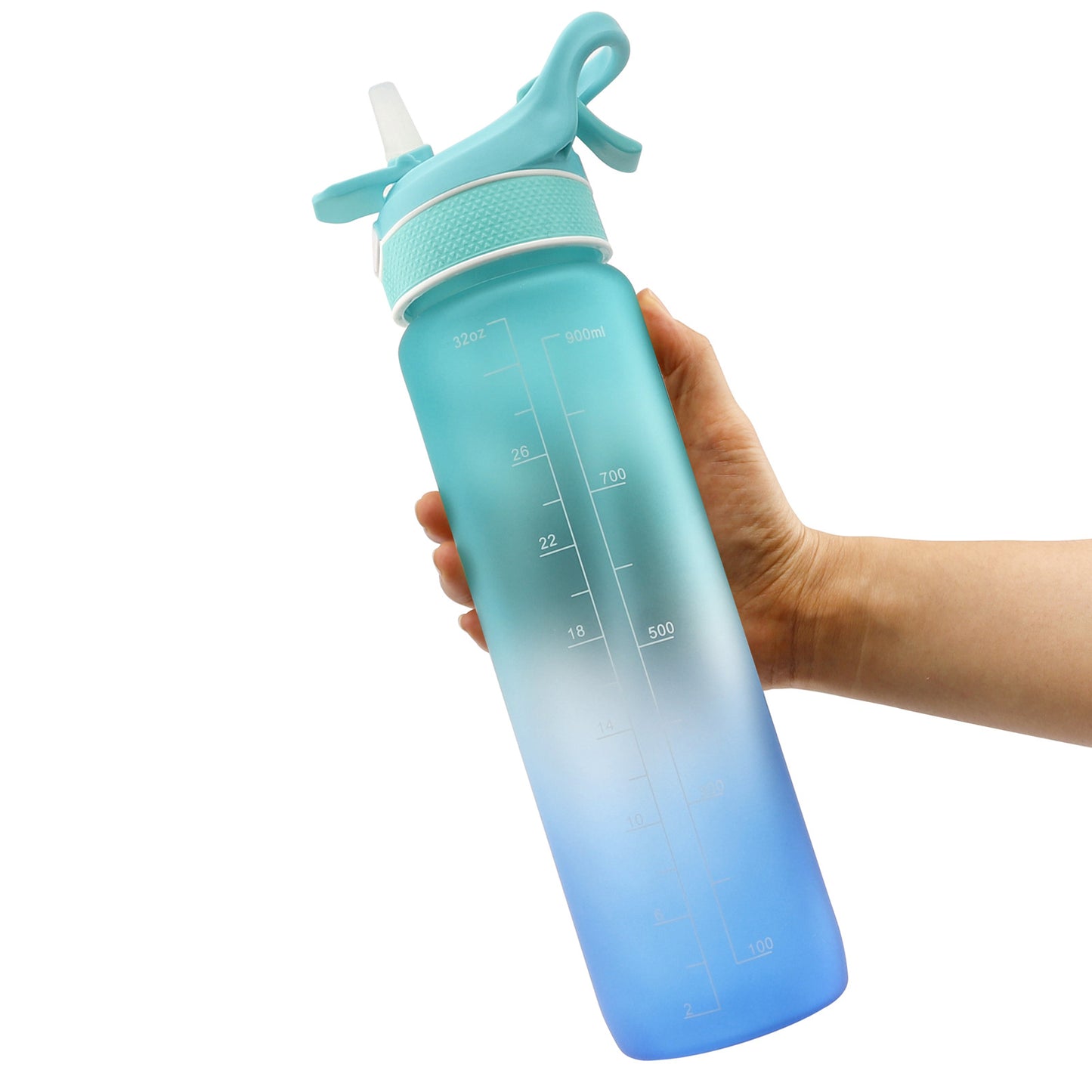 Bouteille d'eau gommage couvercle de rebond paille espace tasse bouteille d'eau de sport