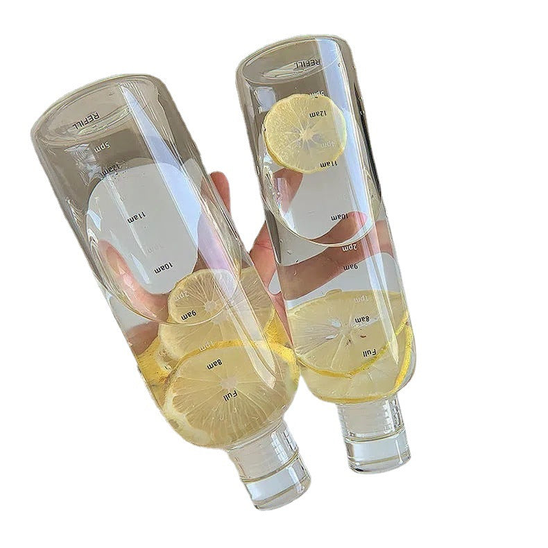 Time Graduated Glass Men's And Women's Car Transparent Plastic Cup