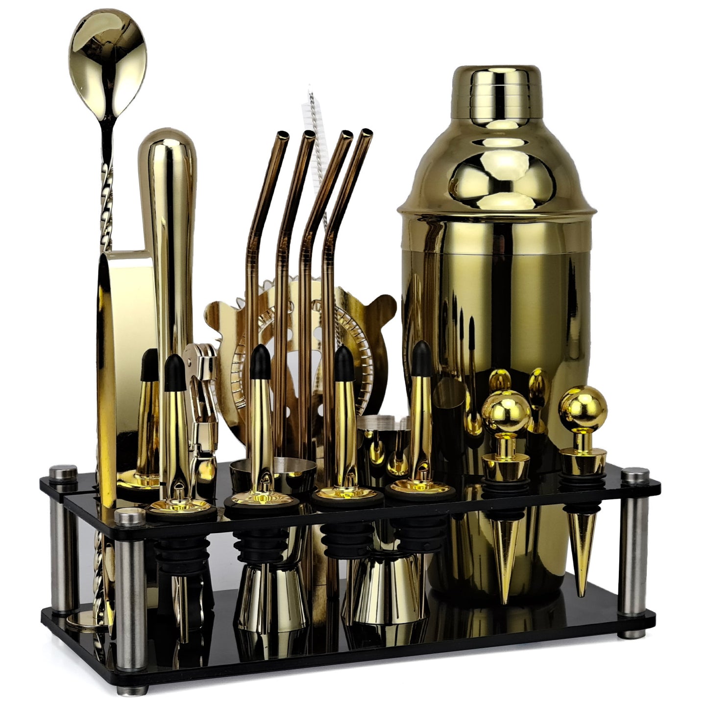 20-piece Set Of Stainless Steel Cocktail Cocktail Shaker Tools