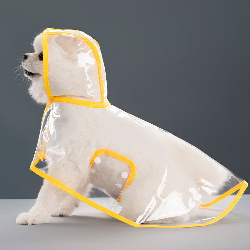 Suministros para mascotas Impermeable de plástico transparente para perros