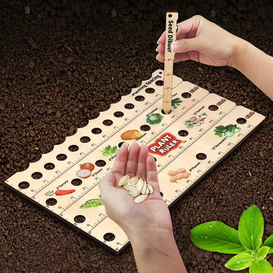 Garden Wooden Multifunctional Seedling Planting Ruler