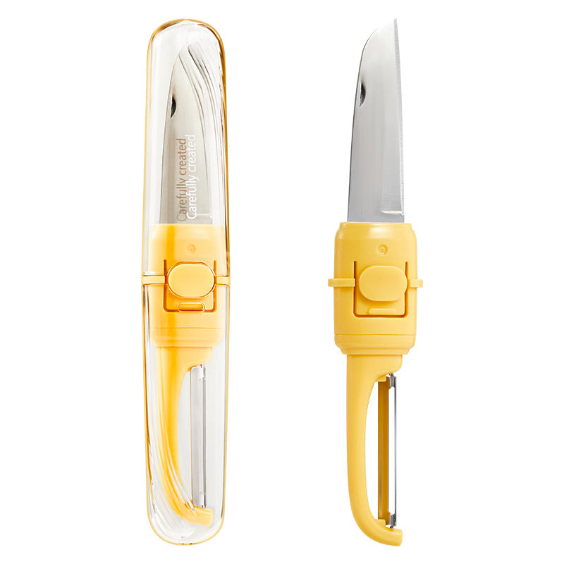 Two-in-one Portable Home Folding Double Head Fruit Knife Peeler