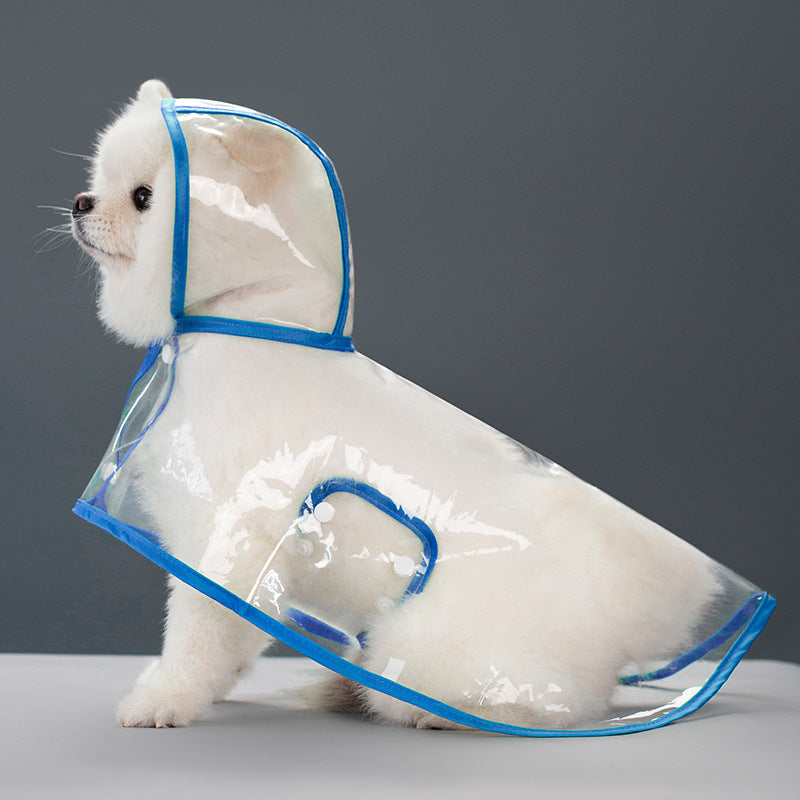 Suministros para mascotas Impermeable de plástico transparente para perros