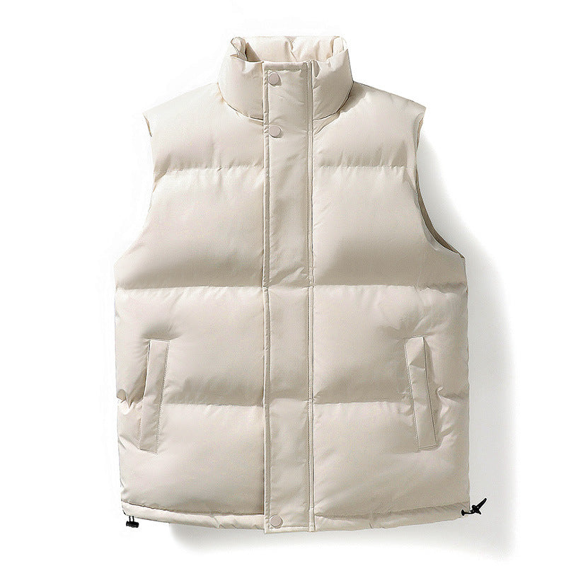 Col montant hommes coton vêtements gilet manteau épaissi