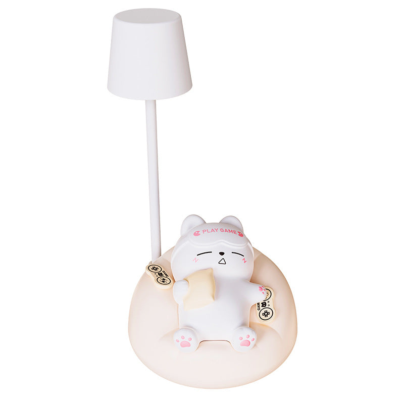 Petite lampe de nuit créative en forme de chat endormi, charge nocturne, Pat