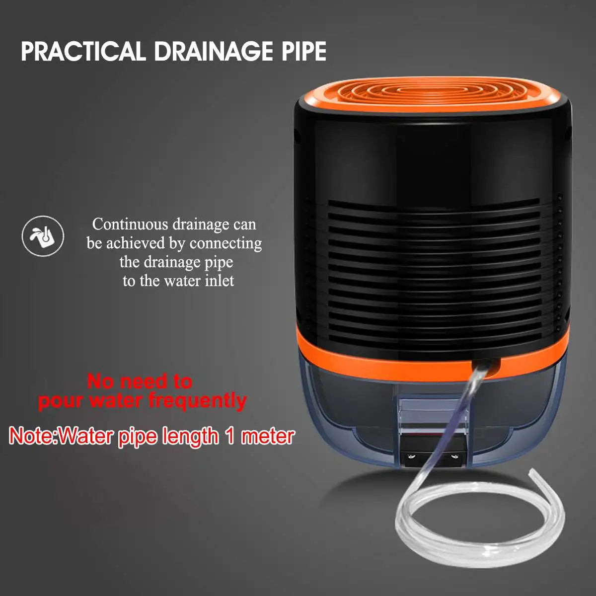 Déshumidificateur Portable à faible bruit, 800ML, 25W, dispositif de Purification Anti-moisissure, dispositif de nettoyage, sécheur d'air, humidité