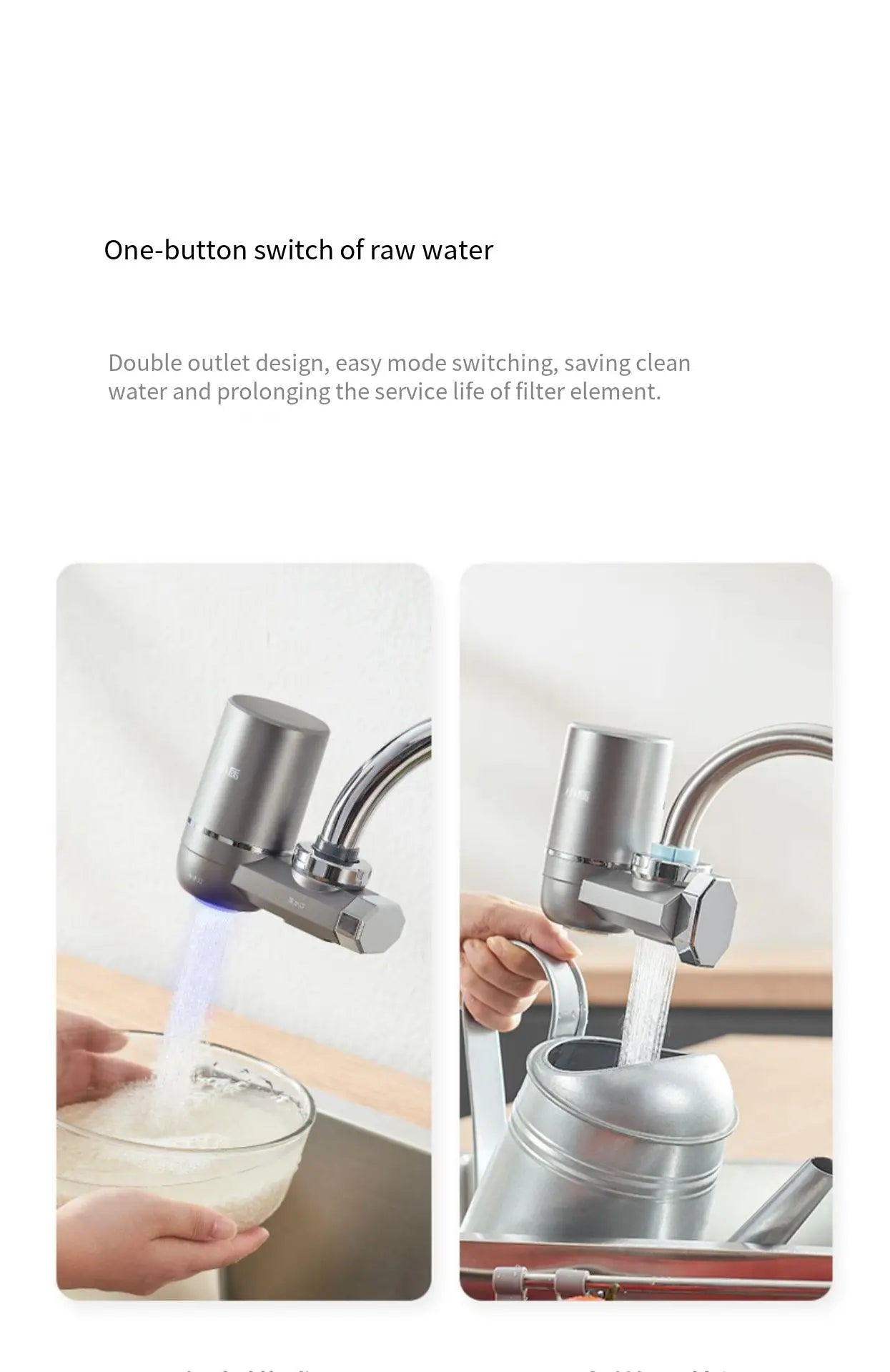 Xiaozhi Faucet Water Purifier Descaling and Chlorine Removing Household Special Filter Kitchen Tap Water Filter Purifier