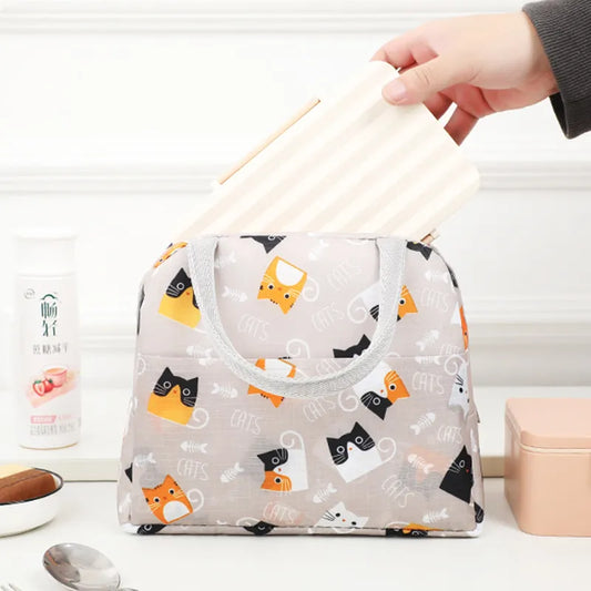 Portable Lunch Bags Thermal Insulation Lunch Box Storage Bag Children's School Lunch Box Bag Picnic Storage Large Capacity Tote