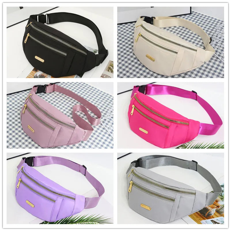 Fanny Packs sac de taille pour femmes, sac de taille étanche avec sangle réglable pour les voyages, le sport, la course à pied