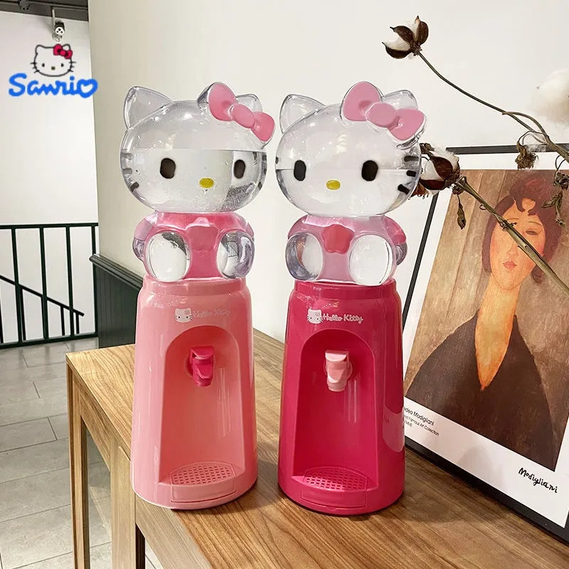 Dispensador de agua Kawaii Sanrio Hello Kitty, Mini exprimidor con dibujos animados My Melody para dormitorio, hogar, cocina, fuente de agua con prensa para niños, juguete