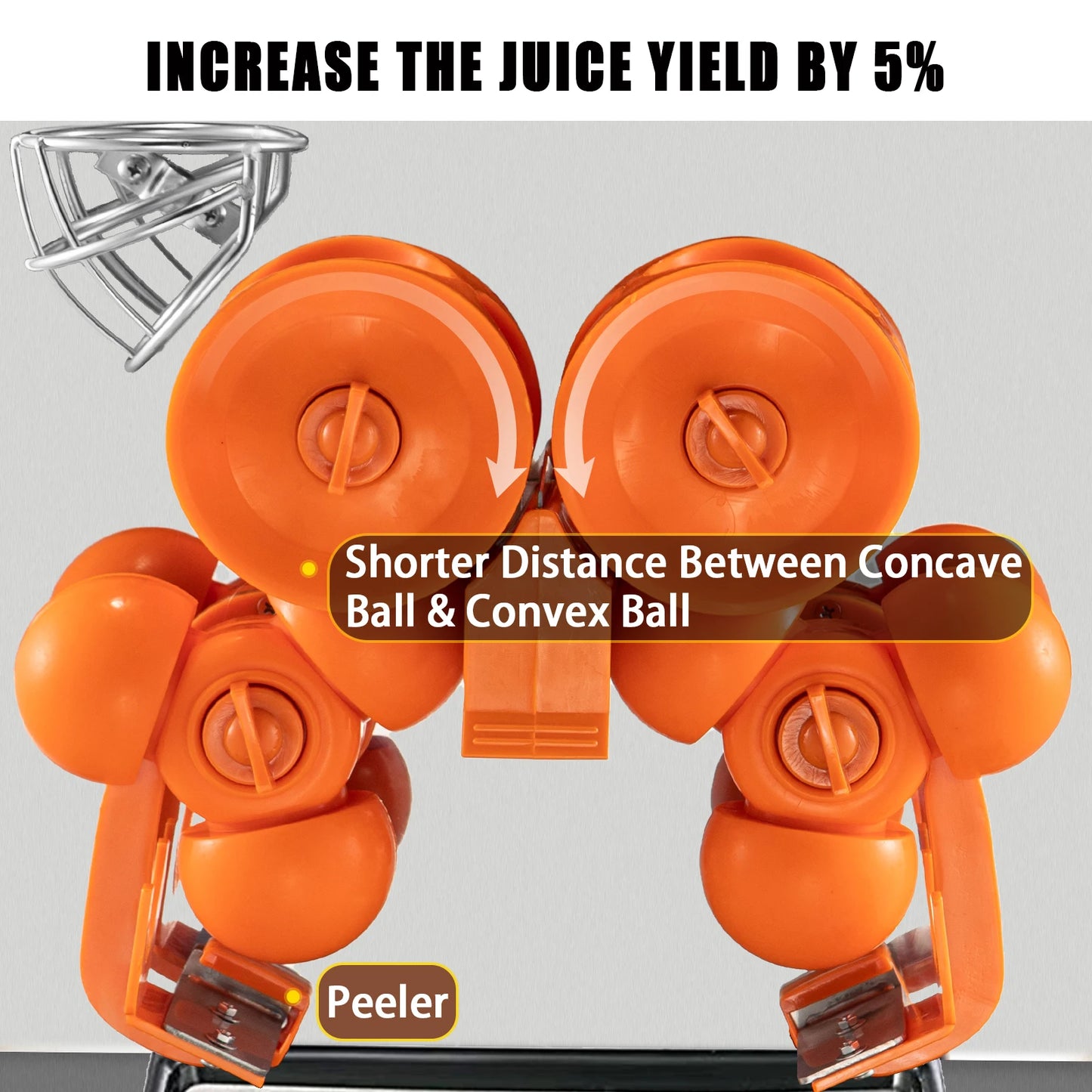 VEVOR Electric Orange Juice Machine Efficient Squeezing Portable Juicer Blender Fresh Food Mixer Squeezer for Home Commercial