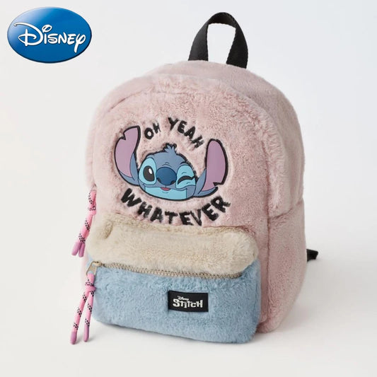 Disney nouveau dessin animé point en peluche sac d'école pour enfants maternelle mignon mode couleur blocage sac à dos