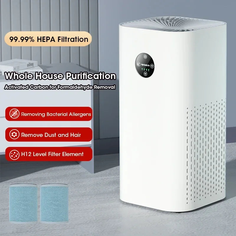 Purificateur d'air HEPA 180㎡, Ion négatif, poussière, poils d'animaux, désodorisation, stérilisation, Filtration, élimination du formaldéhyde d'intérieur, nettoyeur d'air