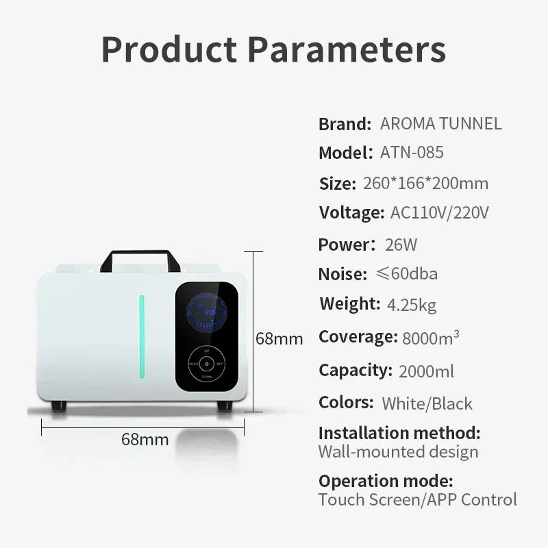 NAMSTE – diffuseur d'arôme électrique, couverture 8000m³, grande Machine de parfum pour système CVC domestique, Machine de parfum, contrôle par application