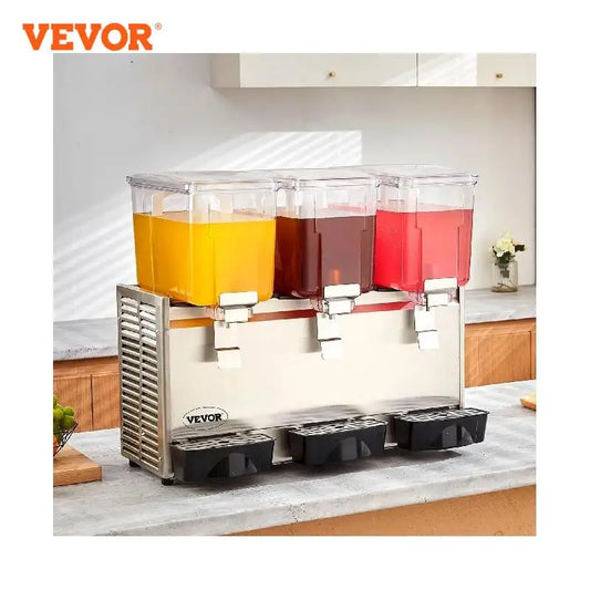 VEVOR – distributeur de boissons commerciales 2 ou 3 réservoirs, Machine à boissons, thé glacé, distributeur de jus en acier inoxydable 304, pour Restaurant