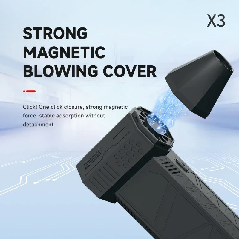 Xiaomi X3 Violent Blower Mini Turbo Jet Fan Handheld 3nd Generation Brushless Motor 130,000 RPM Wind Speed 52m/s Duct Fans