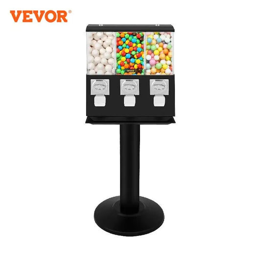 VEVOR – distributeur automatique de bonbons Triple Gumball, avec clés, parc d'attractions en plein air, magasin de jeux, vente de jouets à capsules de balle rebondissante