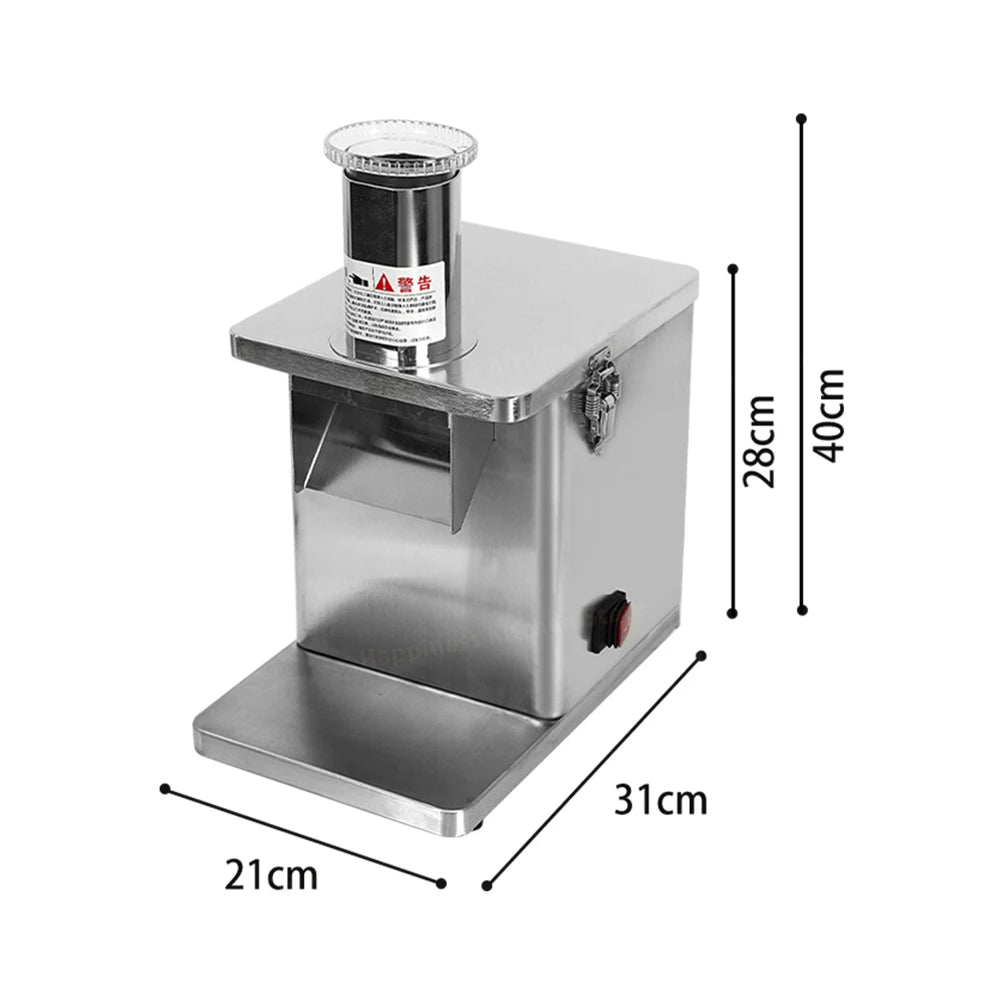 Coupe-légumes électrique Commercial, trancheuse de fruits, morceaux de tomates ou cubes, robot culinaire en acier inoxydable avec 5 lames