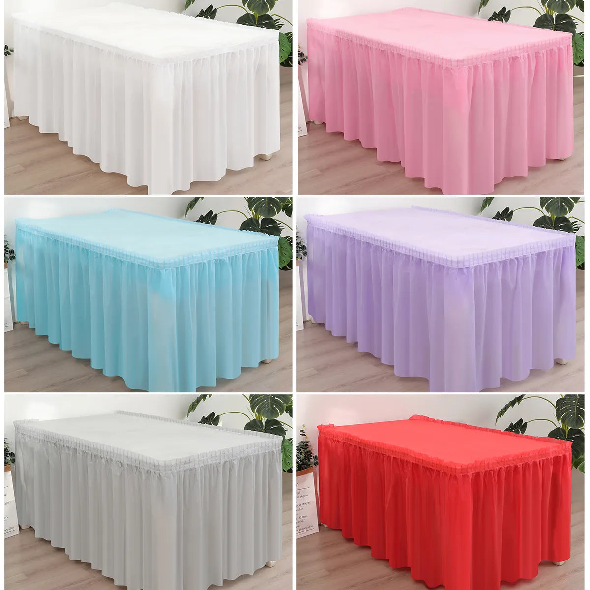 Jupe de table nappe jetable 2 pièces